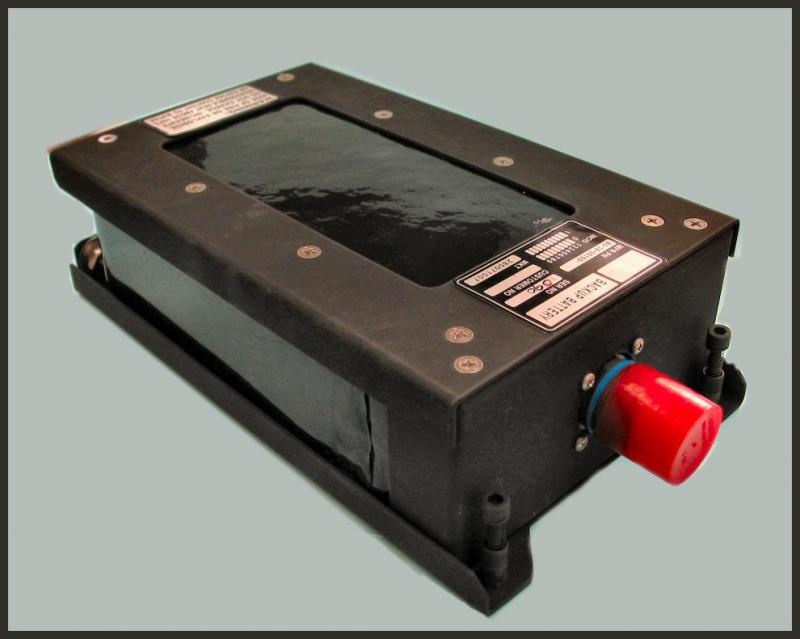 The UAV's emergency recovery system is powered by a 32 V/480 W custom battery pack using 96 AA-size lithium metal oxide batteries inside a metal enclosure.