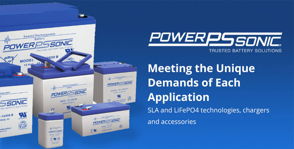 Power Sonic SLA and LiFePO4 batteries