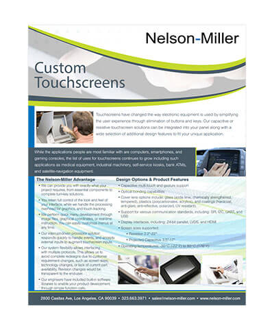 Nelson Miller touchscreen guide